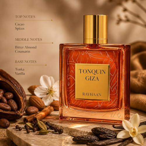 Rayhaan Tonquin Giza Unisex Eau de Parfum 3.4oz | Gourmand Spiced Fragrance
