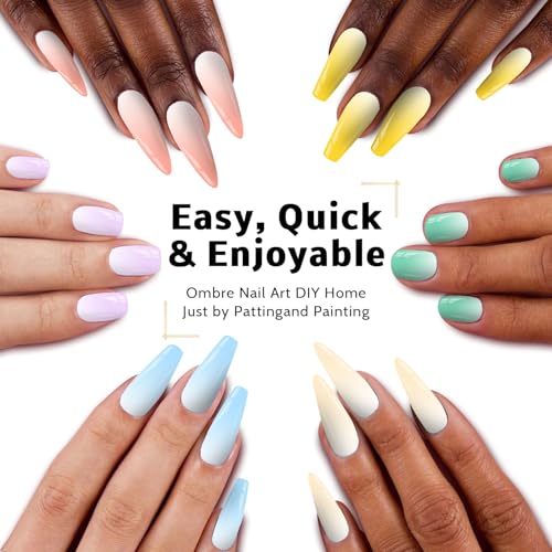 Karroy Ombre Gel Nail Polish Palette 12 Color Gradient Nail Art Kit