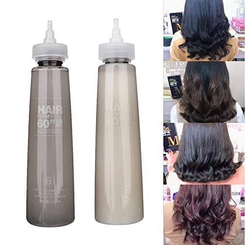 Hair Perm Liquid, Long Lasting 2Pcs 120ml Beautiful Perm Water Neutral Waves Hair Perm Water for Hair Salon Home Perm Kits Hair Water