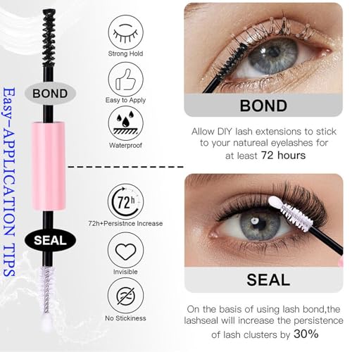 40D D Curl Lash Clusters Kit 9-13mm Short Wispy Eyelashes 200pcs