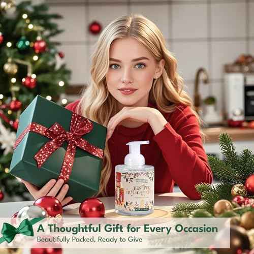 ROMIIE ZOI Christmas Foaming Hand Soap with Gift Box - Festive Nutcracker, Infused with Sugar Plum Aroma - 500ml/ 16.8 fl. oz