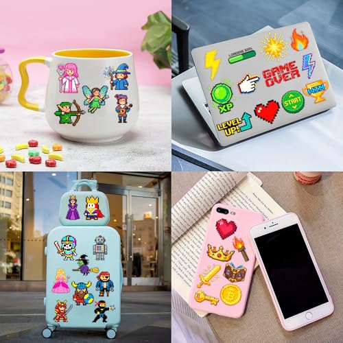 96 Pixel Gaming Temporary Tattoos for Kids | Party Favors