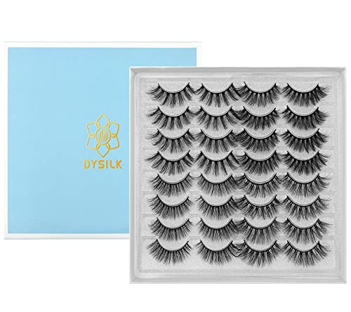 DYSILK Mink Lashes 16 Pairs - 6D Fluffy False Eyelashes