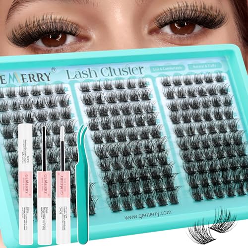 GEMERRY Cluster Lashes Kit - Wispy 8-16MM DIY Extensions
