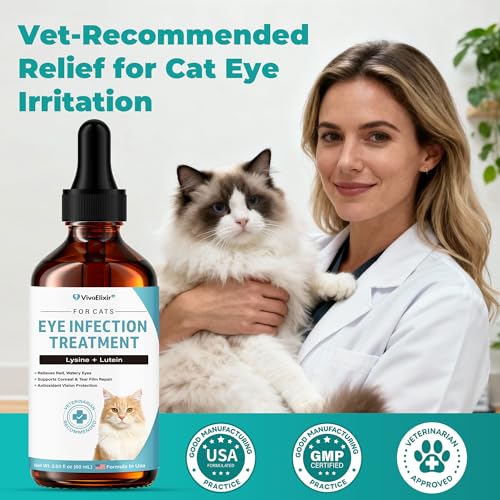 VivaElixir Cat Eye Infection & Vision Support Drops for Cats & Kittens