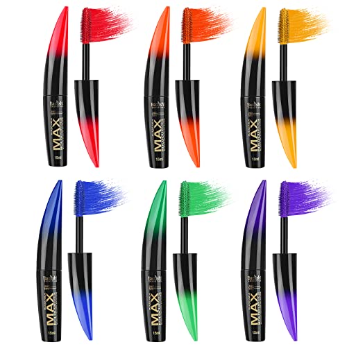 Joyeee Colored Mascara Set - 6 Colors Waterproof Mascara