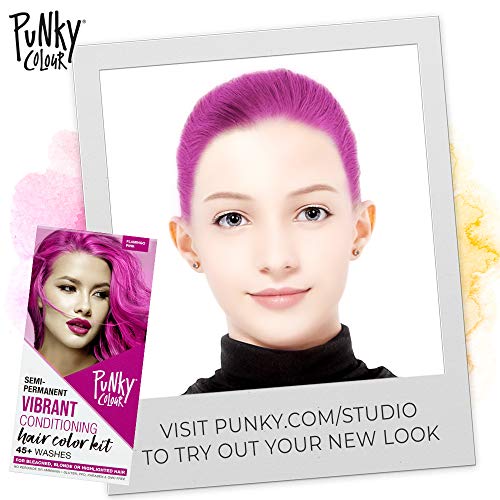 Punky Colour Flamingo Pink Semi-Permanent Hair Color Kit - Vegan