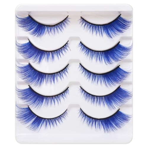 Colorful Cat Eye False Eyelashes 5 Pairs Set