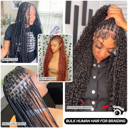 Boho Braiding Hair Curly Human Hair 2 Bundles 100g