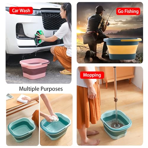 Collapsible Foot Spa Bath Massager with Acupoint Massage - Green