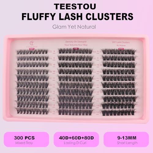 Fluff Lash Clusters 9-13mm 40D 60D 80D DIY Eyelash Extensions
