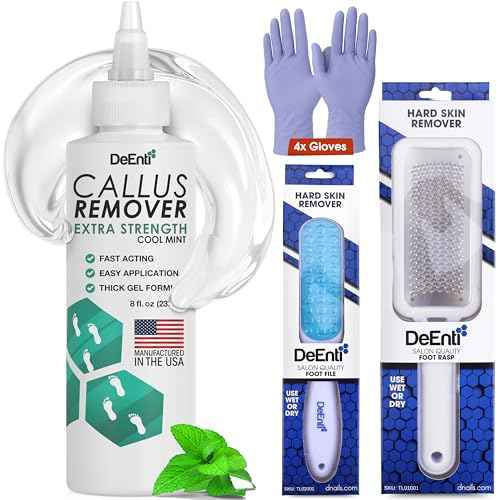 Callus Maintenance Pack, Bundle Includes Mint Scented Callus Remover, Metal Foot Rasp, Foot File, and 4 Pairs of Gloves, Salon Grade Foot Care, Home Manicure and Pedicure Kit