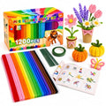 Pipe Cleaners Bulk 1200pc in 30 Colors with 18 DIY Projects