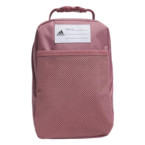 adidas Santiago Insulated Lunch Bag (6.5L) with clip lock handle, Preloved Crimson/Rose Gold, One Size