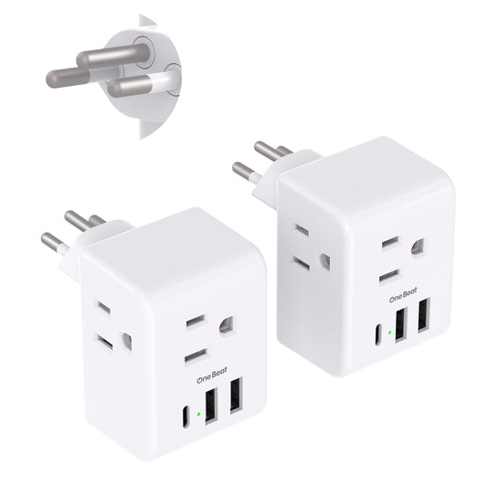 2 Pack Switzerland Travel Plug Adapter, Swiss Outlet Adapter with 3 Outlets 3 USB Charging Ports(1 USB C), Type J Power Adapter, Travel Essentials US to Switzerland, Rwanda, Liechtenstein