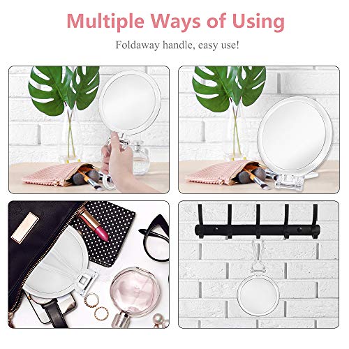 Cheftick 6" Double Sided Magnifying Mirror - 1X & 7X Makeup Mirror