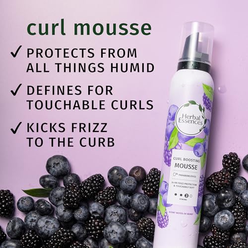Herbal Essences Curl Boosting Mousse - Frizz Control for Curly Hair, 3 Pack