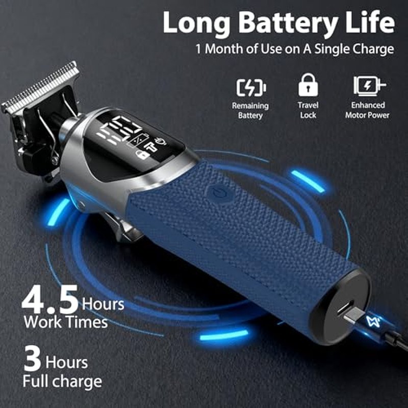 Ufree 6-in-1 Professional Beard Trimmer for Men, IPX6 Waterproof Electric Shaver Razor, Cordless Body Hair Trimmer for Mustache, Nose, Type-C Mens Gooming Kits, Birthday Valentines Gifts for Him