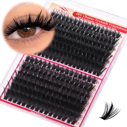 FADVAN Lash Clusters 8-16mm D Curl Volume Eyelash Extensions