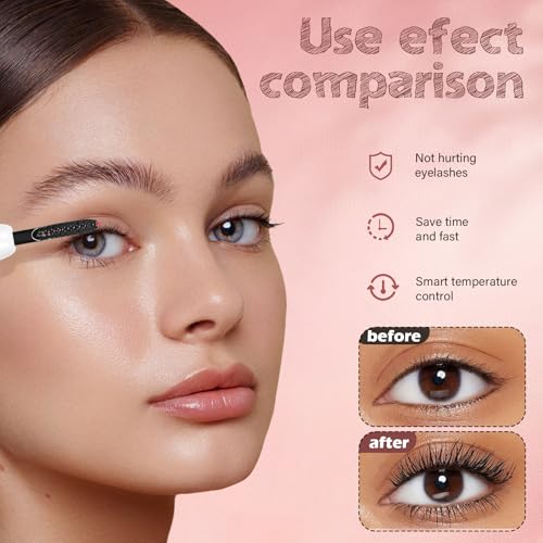 Heated Eyelash Curler for Women, Electric Lash Curler with 10s Fast Heating, 4 Adjustable Temp (65¡ÆC-95¡ÆC), 24H Curl, USB-C Rechargeable, Ergonomic Design, Travel-Friendly Makeup Tool Gift