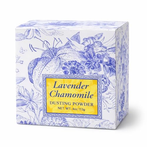 Lavender Chamomile Dusting Powder 4oz with Puff – Talc-Free Body Powder