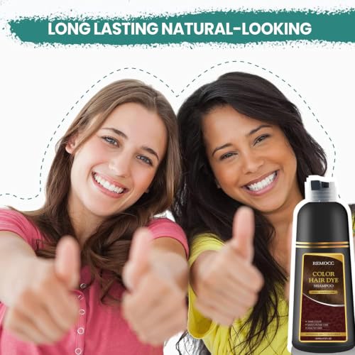 Herbal Hair Dye Shampoo Wine Red - Gray Hair Coverage
