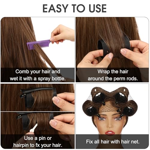 WILLBOND 141-Piece Hair Rollers Set with 60 Curlers, 6 Sizes