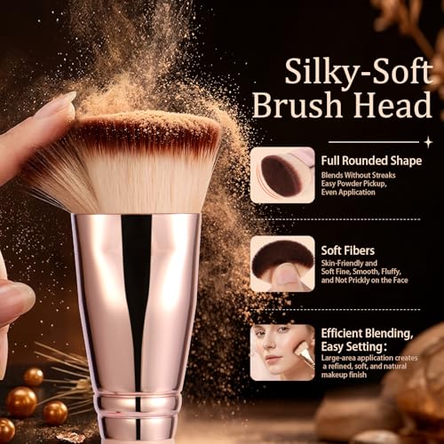 Flat Top Foundation Brush for Liquid, Cream & Powder