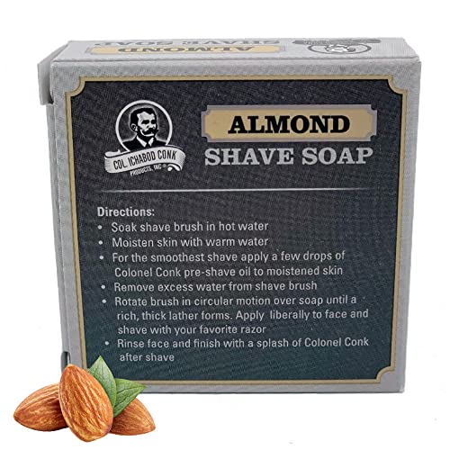 COL CONK ALMOND SUPER BAR SHAVE SOAP