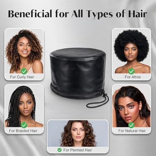 Heated Hair Cap with 10 Heat Levels for Deep Conditioning