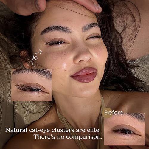 Wispy C Curl Cluster Lashes - Natural 3D Eyelash Extensions 180pcs
