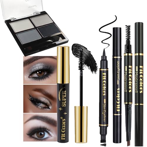 4-in-1 Eye Makeup Kit with Eyeshadow, Eyeliner & Brow Pencil