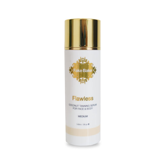 Fake Bake Flawless Coconut Sunless Tanning Serum with Hyaluronic Acid Lightweight Illuminating Face & Body Gradual Self Tanner - Hydrating & Rejuvenating Skin Care for Women & Men - 5 oz