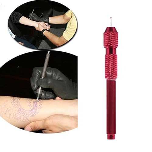 Exceart 20Pcs Tattoo Pen Holder Set£¬Marking Stencil Pens with Adjustable Grip - Professional Tattoo Supplies for Artists, Red & Purple