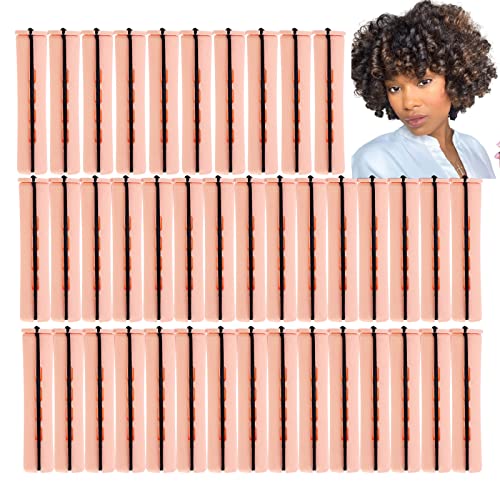 Large Hair Perm Rod Set for Natural Curling - 40 Beige Long & Short Hair Curlers
