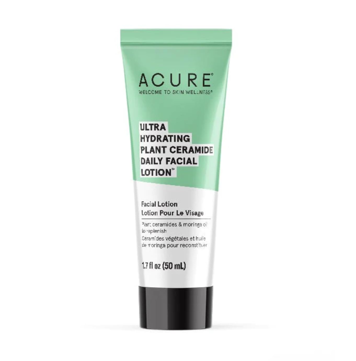 Acure Ultra Hydrating Plant Ceramide Facial Lotion - Morning Face Moisturizer for Deep Hydration, Skin Tone Balance - Made & Extract from Plant Ceramide, Niacinamide & Rice Bran Oil, 1.7 fl oz