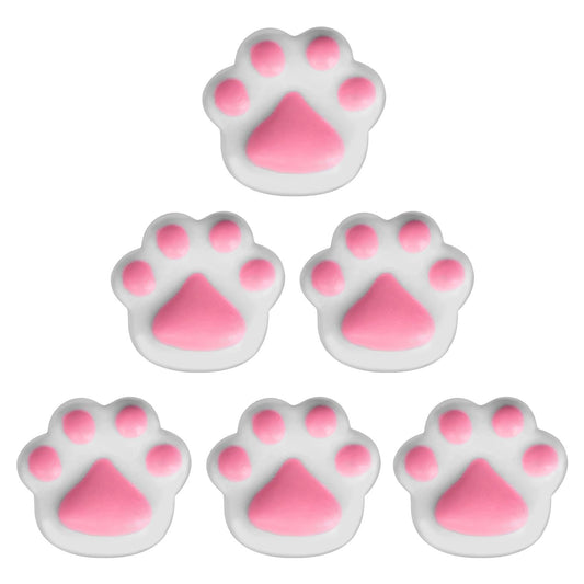 Kingsley Paw Print Bath Soap - 3 Oz White Soap Bar with Pink Paw Pads - Gentle Moisturizing Soap for Kids - Easy to Grip for Little Hands - Tear-Free Formula - Pack of 6