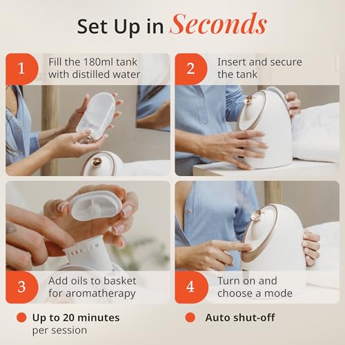 Vanity Planet Senia Hot and Cold Facial Steamer | 6-Mode Smart Steam