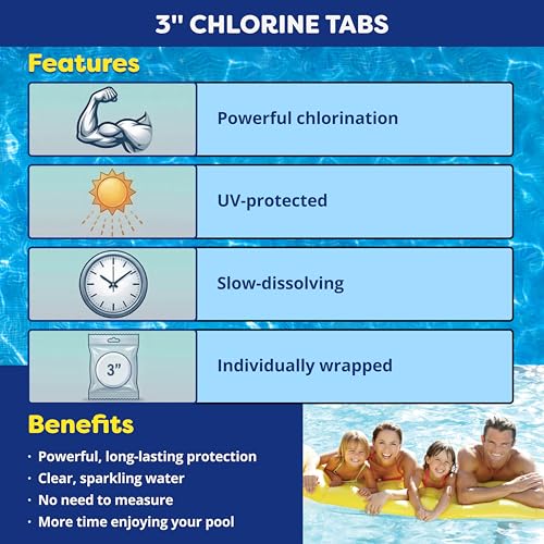 In The Swim 3 Inch Chlorine Tablets 10 lb - Stabilized Slow Dissolve
