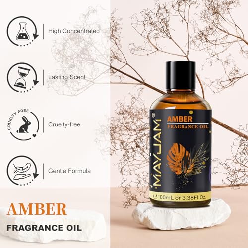 MAYJAM Amber Fragrance Oil 100ML/3.38oz for Diffusers – Amber Scent