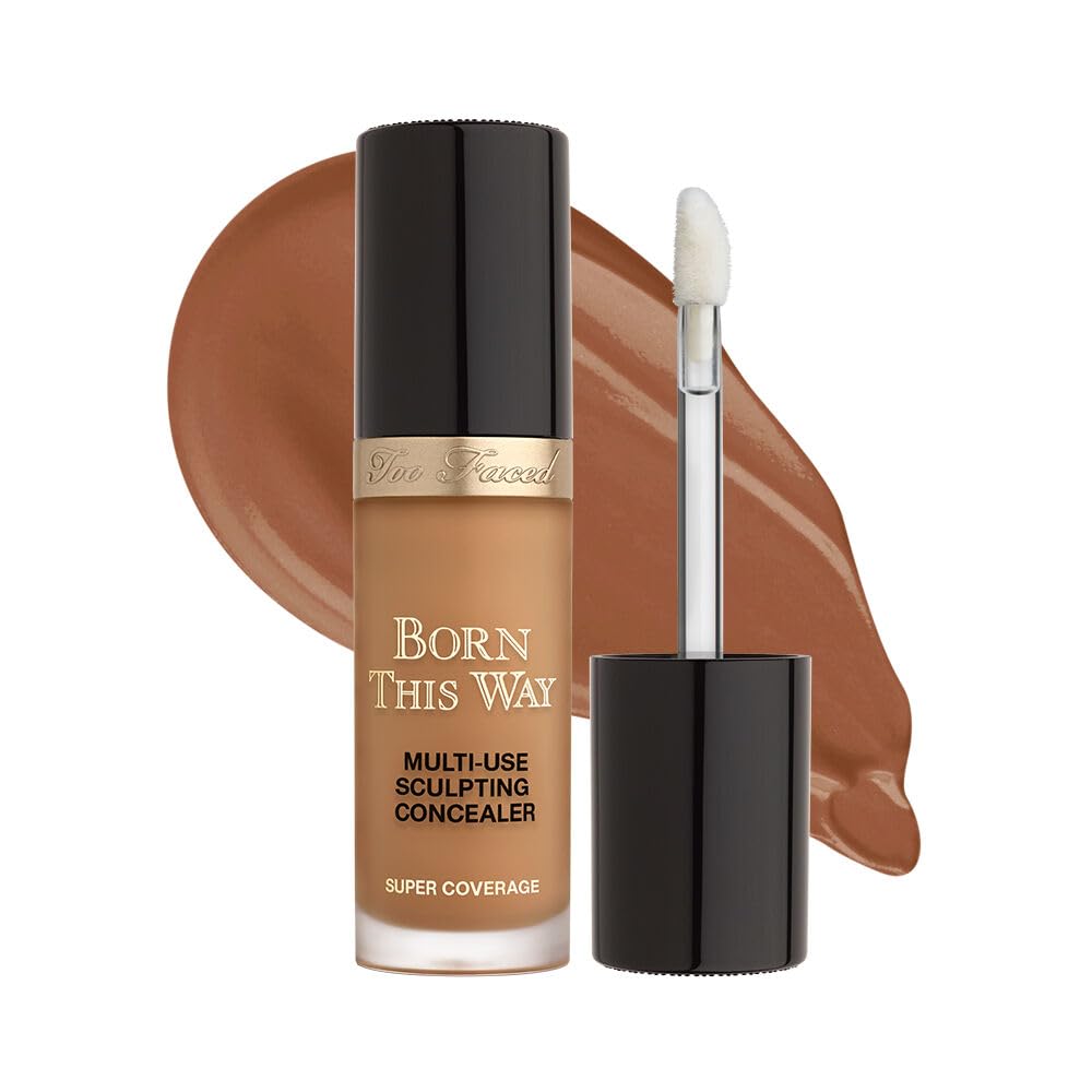 Too Faced Born This Way Super Coverage Multi-Use Concealer Full Size, 0.46 fl. oz., Chestnut