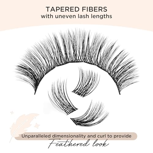 PopUp Lash Clusters, DIY Eyelash Extensions Mega Volume Individual Lashes Eyelash Clusters Extensions Wispy Lashes Cluster DIY at Home(703)
