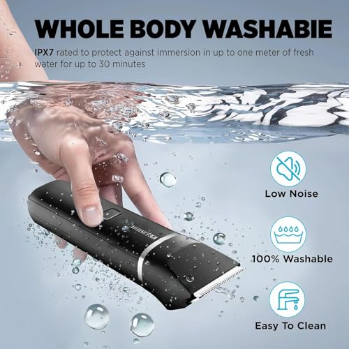 Electric Razor for Men: 2-in-1 Beard & Nose Hair Trimmer for Men - IPX7 Waterproof Shavers for Temple Groin Body Ear Hairs Trimmer - Best Gifts for Husband