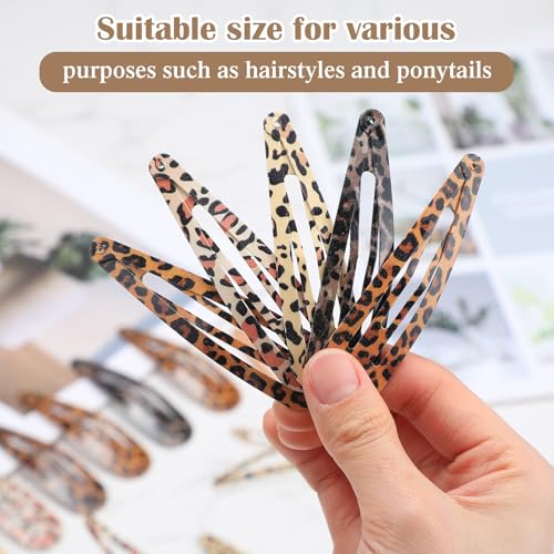 30 Pack Metal Snap Hair Clips 3.1 Inch Large Barrettes