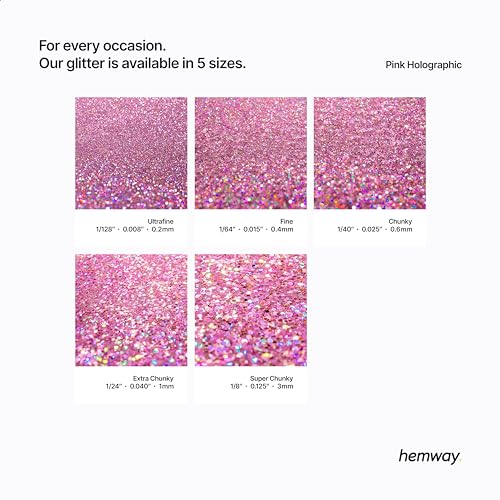 Biodegradable Pink Holographic Glitter 100g | Eco-Friendly Chunky