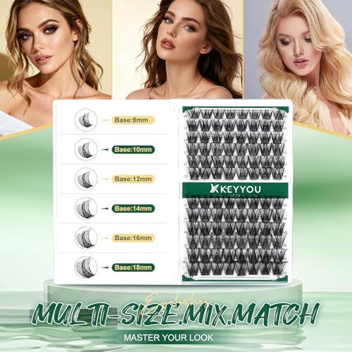Lash Clusters 96 Pcs D Curl 10-18mm Mix DIY Eyelash Extensions