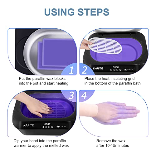 Karite Paraffin Wax Machine for Hands & Feet - 4500ml Fast Wax Warmer Bath