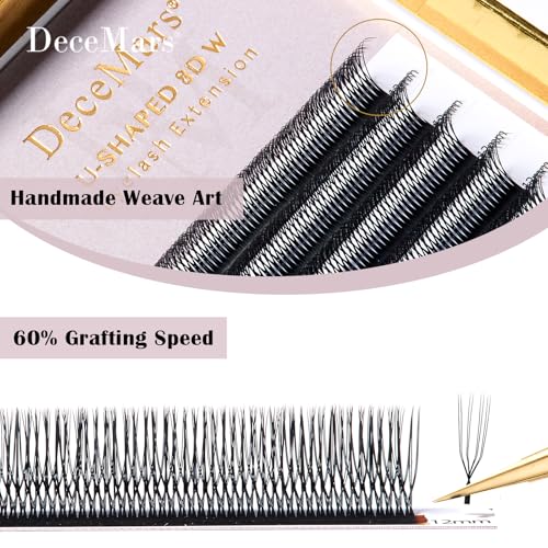 8D U Shaped Eyelash Extensions - 1400 Bundles Premade Fans