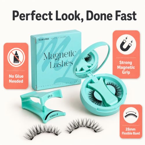 Magnetic Eyelashes Reusable Fluffy No Glue False Lashes