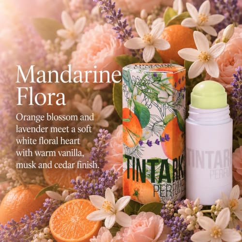 Tintark Mandarine Flora Solid Perfume Balm for Women 15g - Citrus Floral Scent